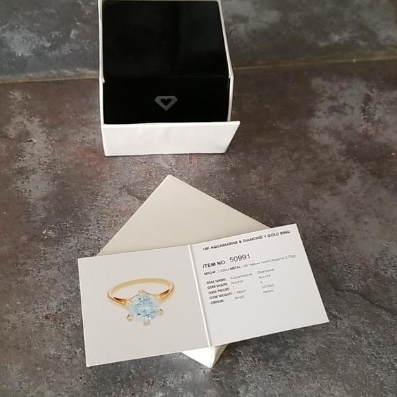 Aquamarine ring. - Picture 10 of 10